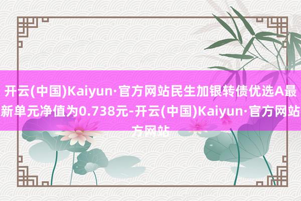 开云(中国)Kaiyun·官方网站民生加银转债优选A最新单元净值为0.738元-开云(中国)Kaiyun·官方网站