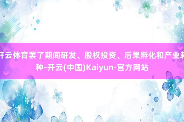 开云体育罢了期间研发、股权投资、后果孵化和产业栽种-开云(中国)Kaiyun·官方网站